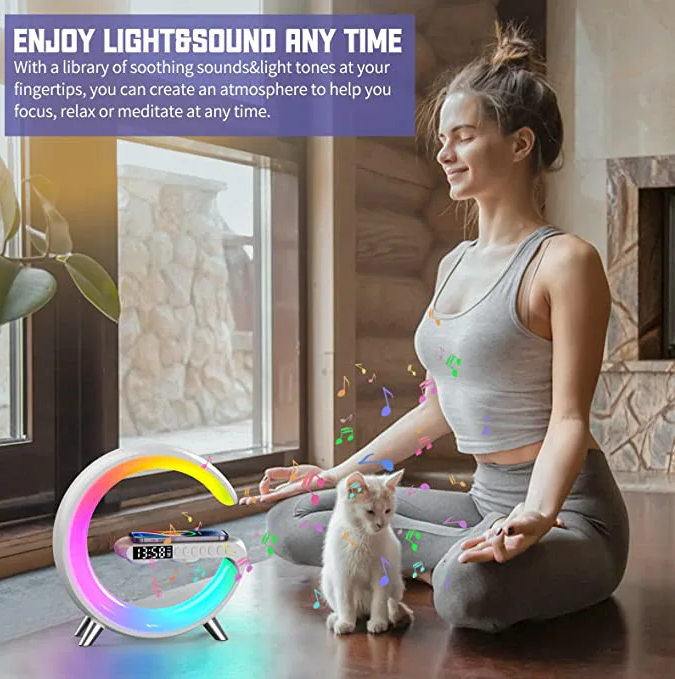 Loa Bluetooth TLhappy | Sạc Không Dây | Báo Thức | đèn ngủ