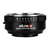  Viltrox NF-FX1 Lens Mount Adapter for Nikon F-Mount, D or G-Type Lens to FUJIFILM X-Mount Camera 