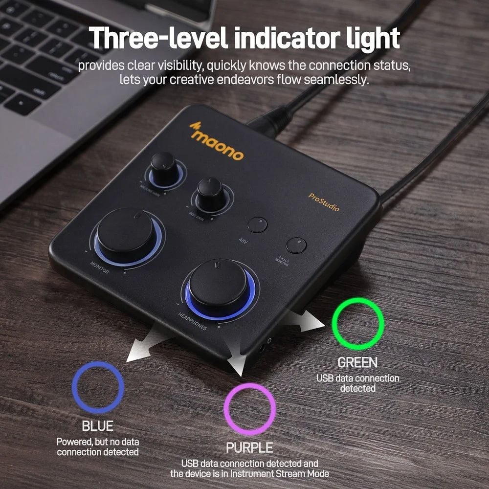  Maono PS22 Lite USB Audio Interface For PC 