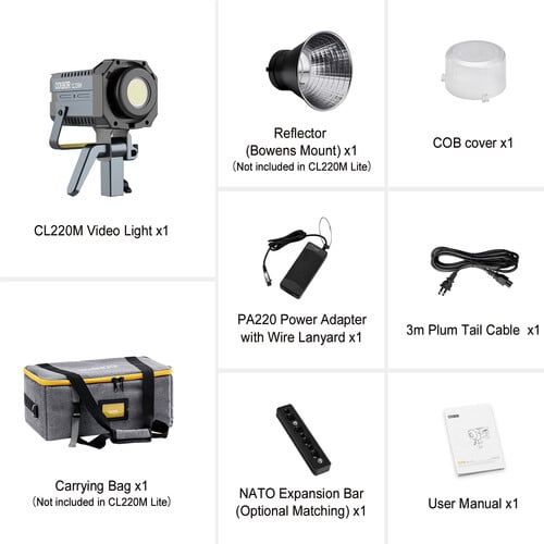  COLBOR CL220M Lighting for Outdoor Video Shoot of 220W Full Power 