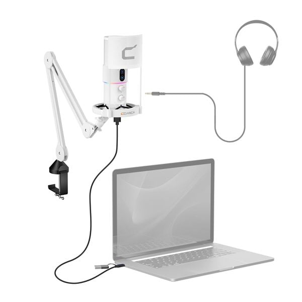  Comica STA-U2A || RGB Cardioid Condenser USB Microphone Kit 