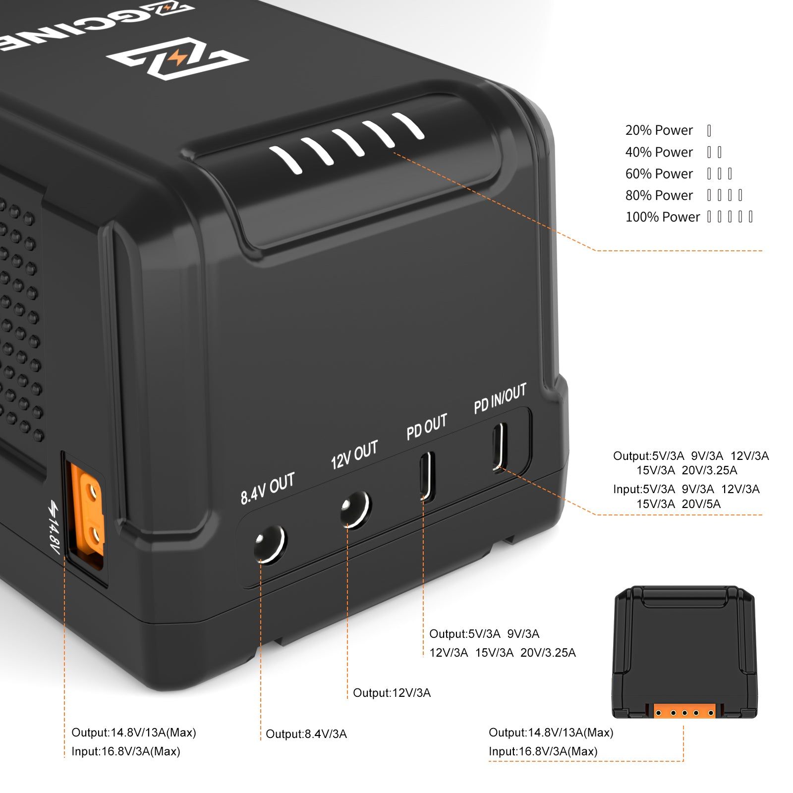  ZG-S200 V Mount Battery - Pin ZGCINE S200 