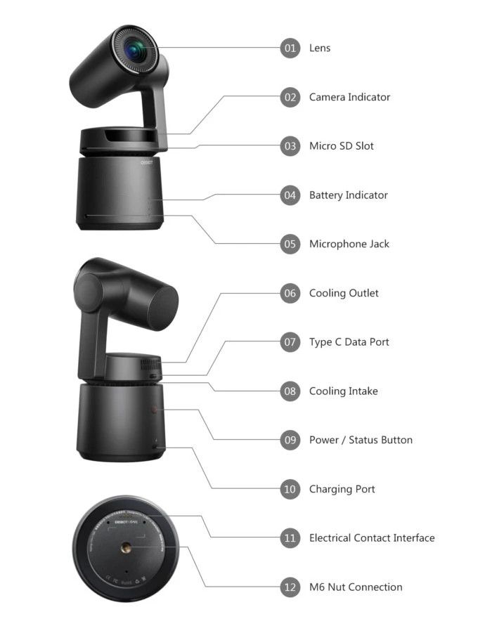  OBSBOT TAIL Air bản Combo (Remote + Hub chuyển) (Hàng Order) 