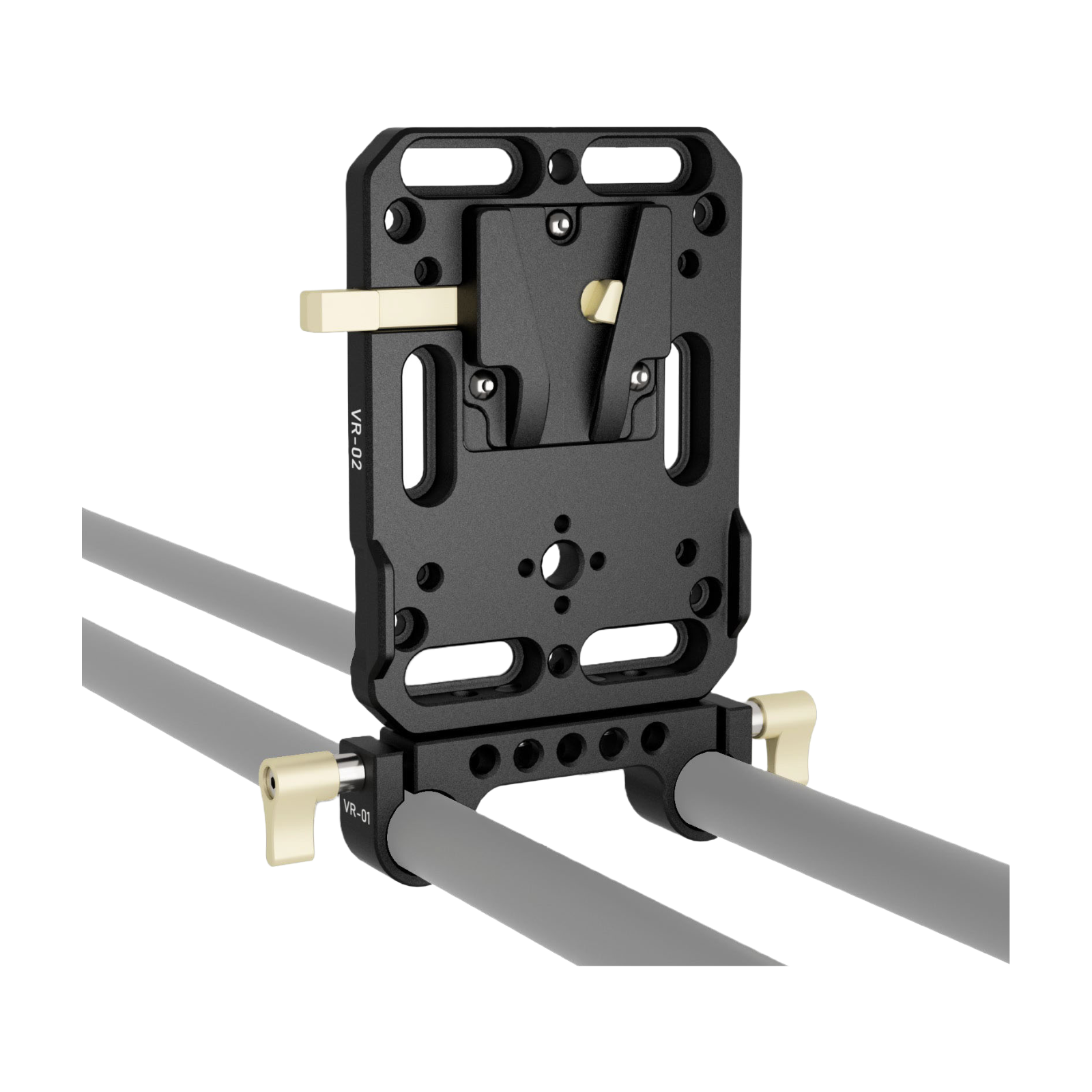  ZGCINE VR-Kit 1 V-Lock Mount Battery Plate with Dual 15mm Rod Clamp 