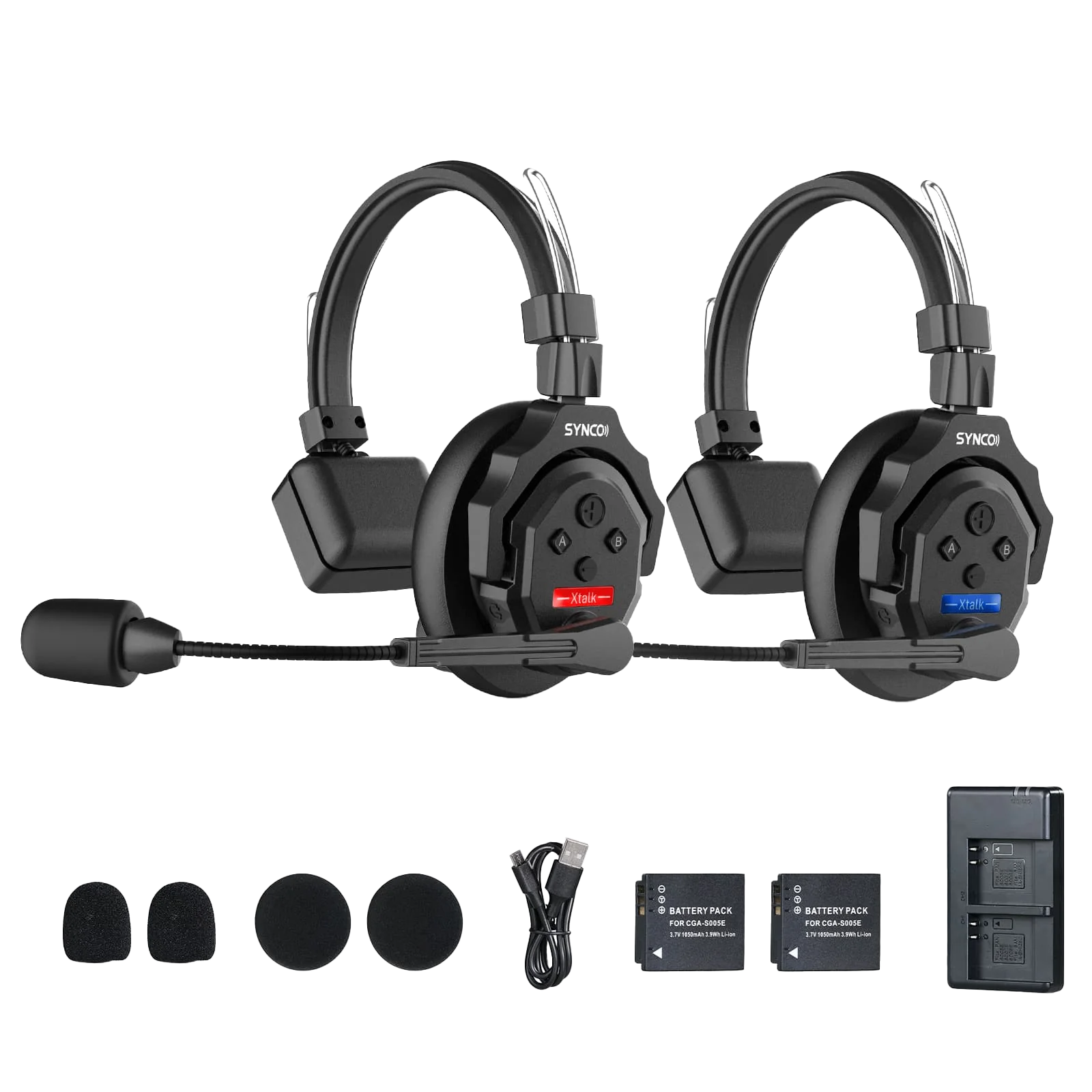  SYNCO XTALK Wireless Intercom Headset 2.4GHz 