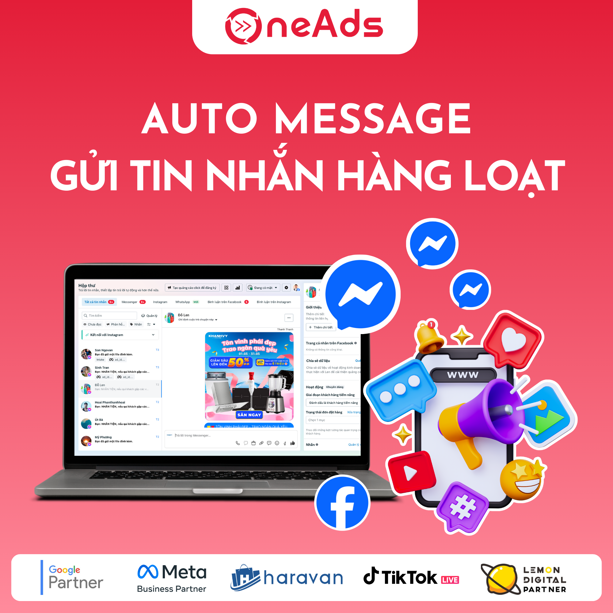  Dịch vụ Auto Message - Gửi tin nhắn hàng loạt chăm sóc khách hàng cũ 