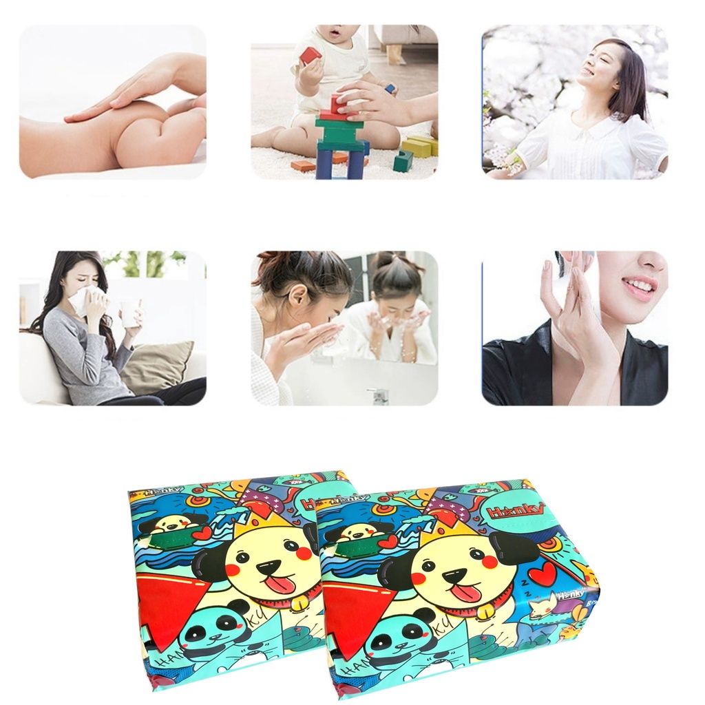  Giấy Ăn Gấu Trúc Hanky thùng 30 gói 4 lớp chính hãng cao cấp. 