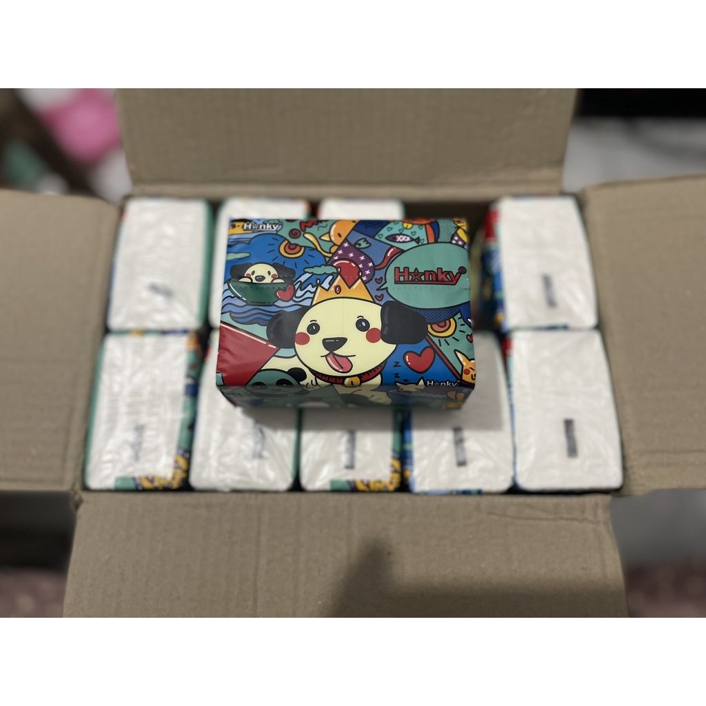  Giấy Ăn Gấu Trúc Hanky thùng 30 gói 4 lớp chính hãng cao cấp. 