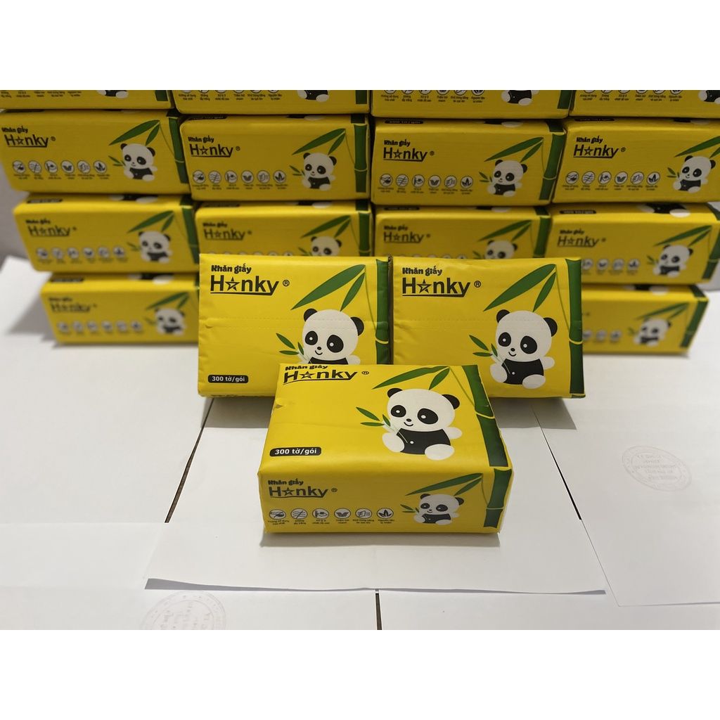  Giấy ăn gấu trúc hanky thùng 30 gói 4 lớp nguyên liệu tre trúc ,giấy dai mềm mại ,siêu dai,sử dụng đa năng. 