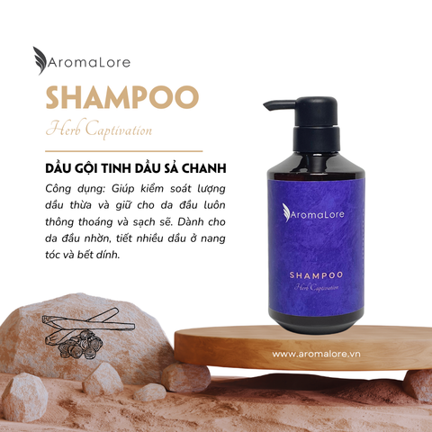  Dầu Gội Thảo Mộc AromaLore Kiểm Soát Dầu Thừa và Kích Thích Mọc Tóc Chai 500ml 