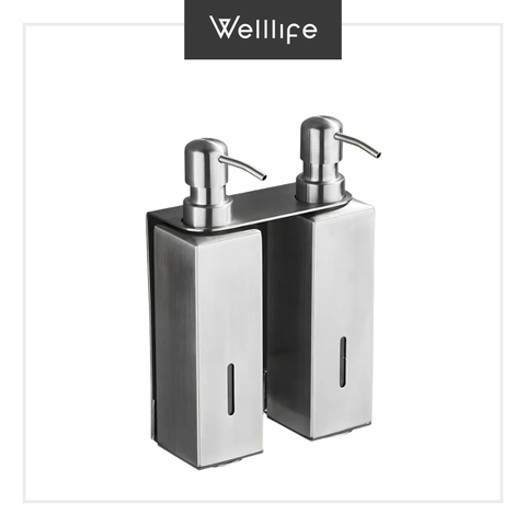  Bộ 2 bình đựng xà phòng vuông bằng kim loại 