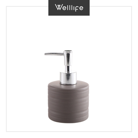  Bình đựng xà phòng tròn thấp bằng gốm 