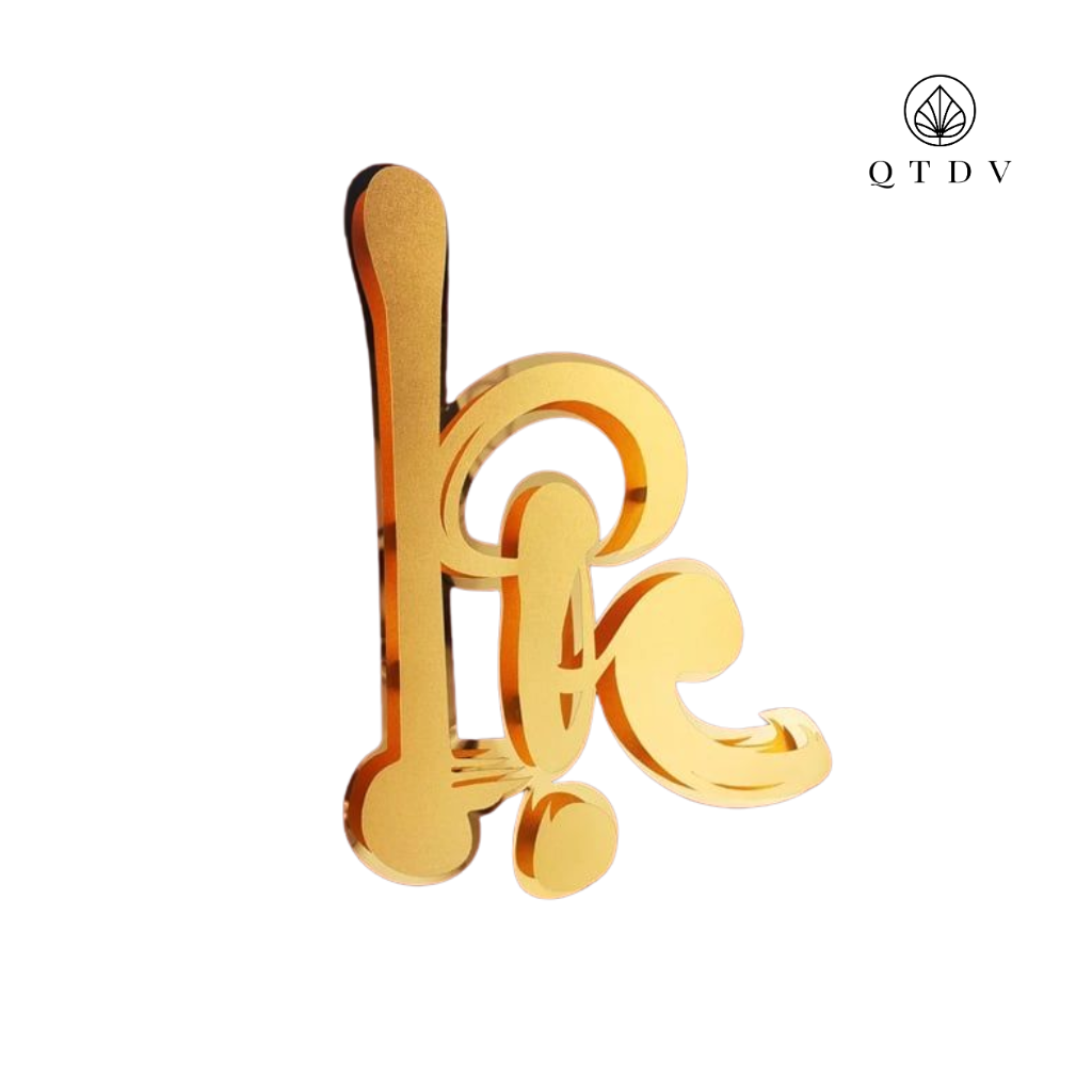 Tranh Chữ Phúc Lộc Thọ dát vàng 24k