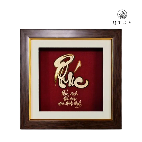 Tranh Chữ Phúc dát vàng 24k