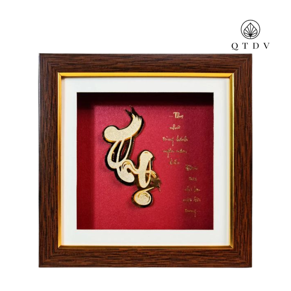 Tranh Chữ Thọ dát vàng 24k mẫu 3