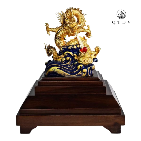 Rồng nhả ngọc dát vàng 24k