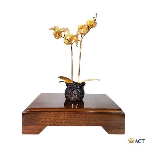 Chậu Lan 2 Cành dát vàng 24k