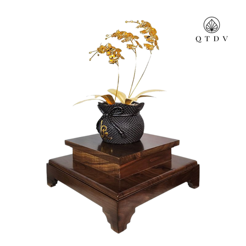 chậu lan 3 cành dát vàng