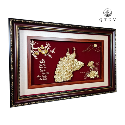 đôi chim công dát vàng