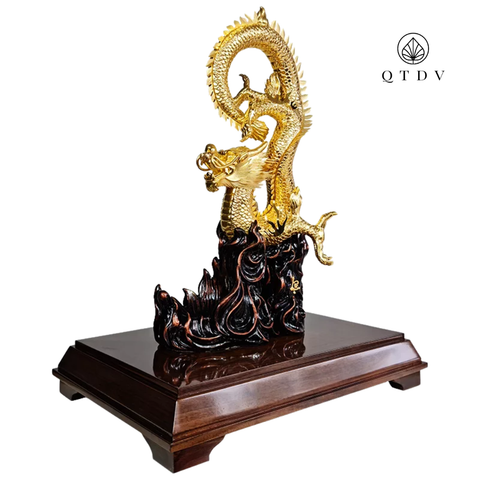 tượng rồng dát vàng