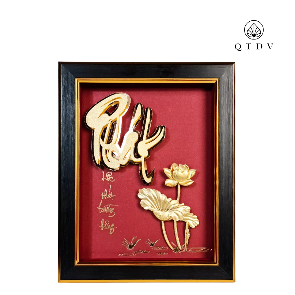 chữ phát hoa sen dát vàng