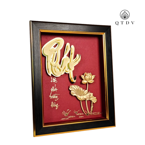 chữ phát hoa sen dát vàng