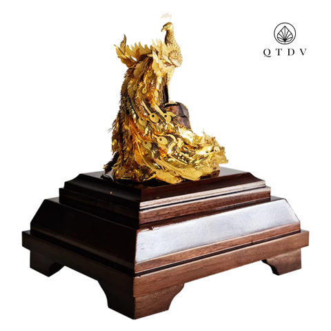 tượng phượng hoàng dát vàng