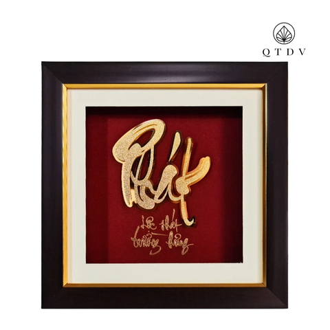 Tranh Chữ Phát dát vàng 24k