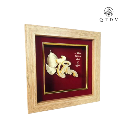 tranh bồ đề tâm dát vàng