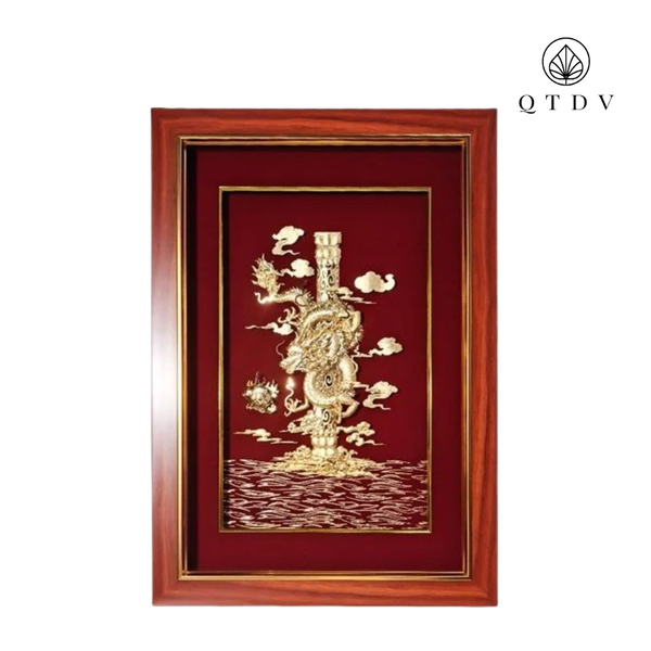 Tranh rồng dát vàng 24k