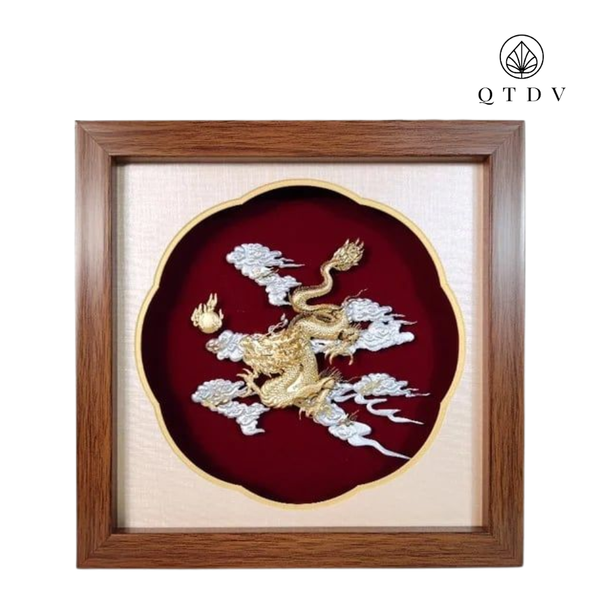 Tranh rồng dát vàng 24k