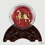 Quà tặng Chặn Giấy Ngựa Tài Lộc Pha Lê Vàng Lá 24k