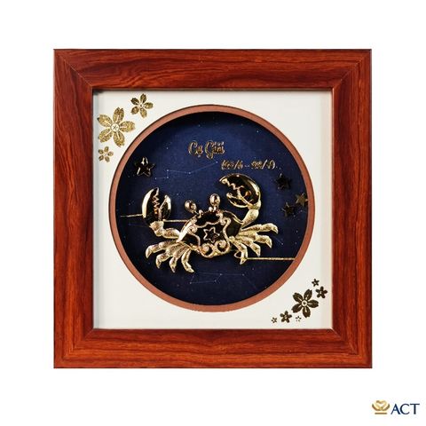 Tranh Cung Cự Giải dát vàng 24k