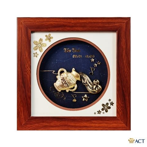 Tranh Cung Bảo Bình dát vàng 24k