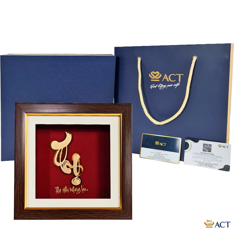 Tranh Chữ Thọ dát vàng 24k (Mẫu 1)