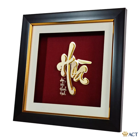 Tranh Chữ Hoà dát vàng 24k