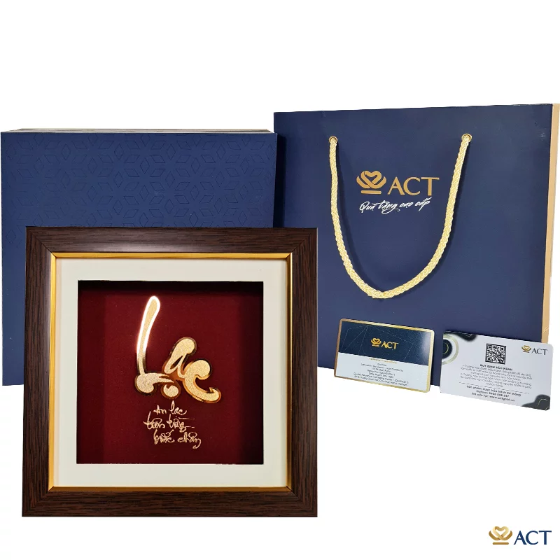 Tranh Chữ Lạc dát vàng 24k