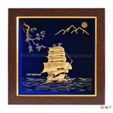 Tranh Thuyền dát vàng 24k (Mẫu 3)