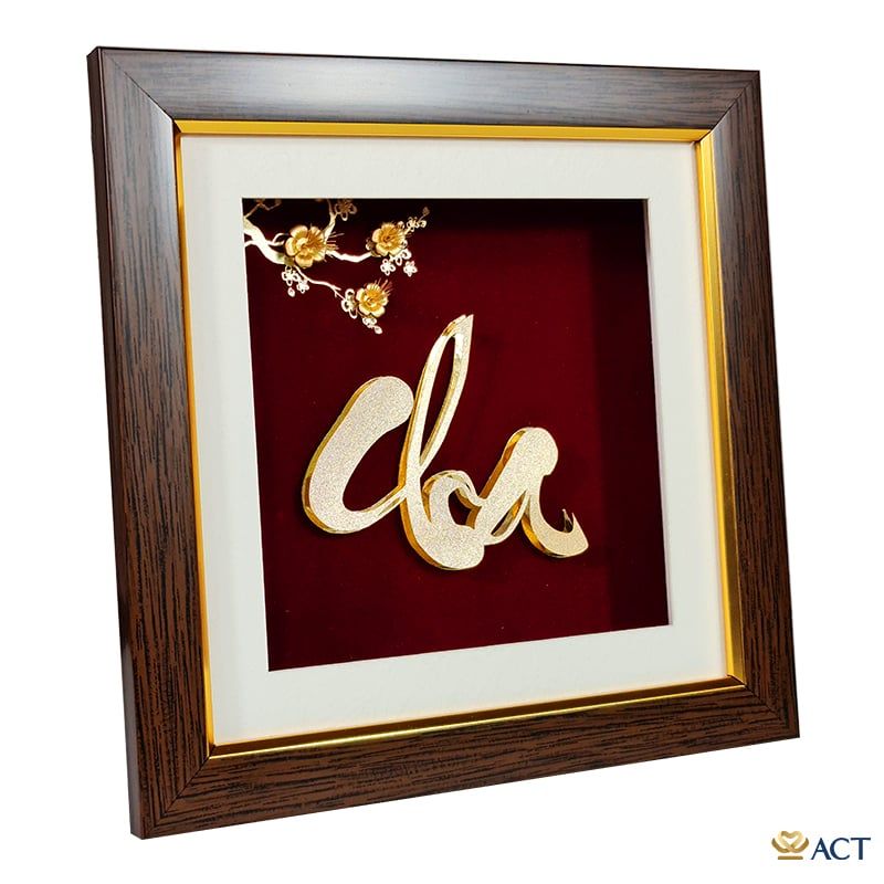 Quà tặng Tranh Chữ Cha dát vàng 24k ACT GOLD ISO 9001:2015