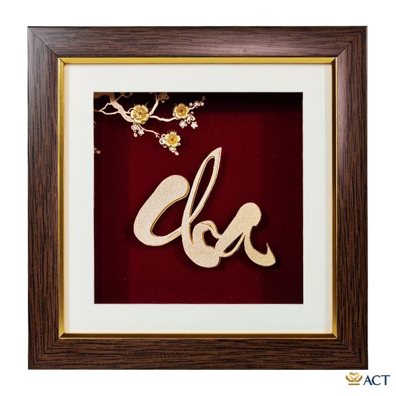 Quà tặng Tranh Chữ Cha dát vàng 24k ACT GOLD ISO 9001:2015