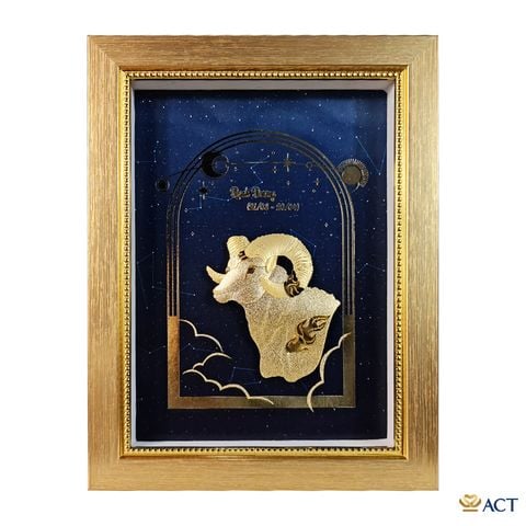 Tranh Cung Bạch Dương dát vàng 24k