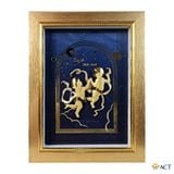 Quà tặng Tranh Cung Song Tử dát vàng 24k