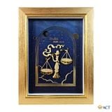Quà tặng Tranh Cung Thiên Bình dát vàng 24k