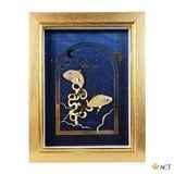 Quà tặng Tranh Cung Song Ngư dát vàng 24k