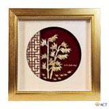 Quà tặng Tranh Cây Trúc dát vàng 24k