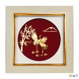 Quà tặng Tranh Tùng Hạc dát vàng 24k