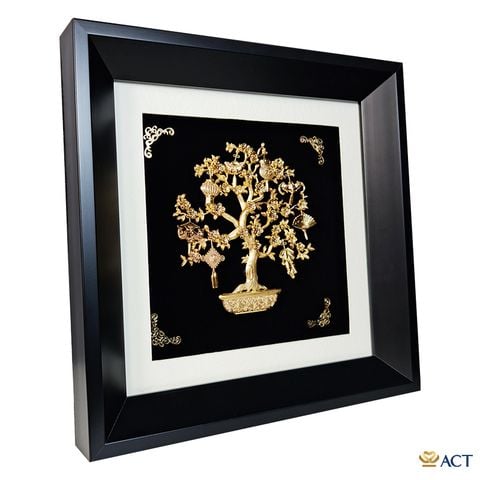 Tranh Cây Bát Bảo dát vàng 24k