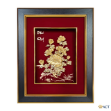 Tranh Hoa Mẫu Đơn dát vàng 24k (Mẫu 1)