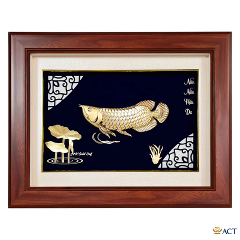 Tranh Cá Rồng Nền Xanh Đen