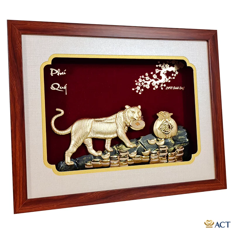 Tranh Hổ dát vàng 24k (Mẫu 5)